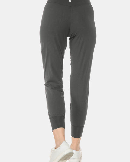 Leggings Depot Wide Waistband Slim Active Joggers