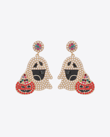 Ghost Rhinestone Alloy Earrings