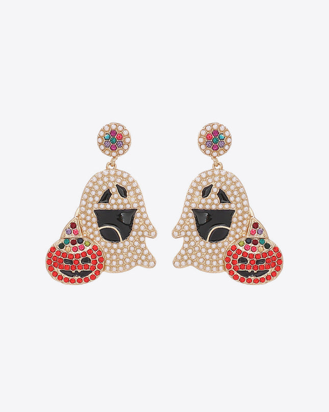 Ghost Rhinestone Alloy Earrings