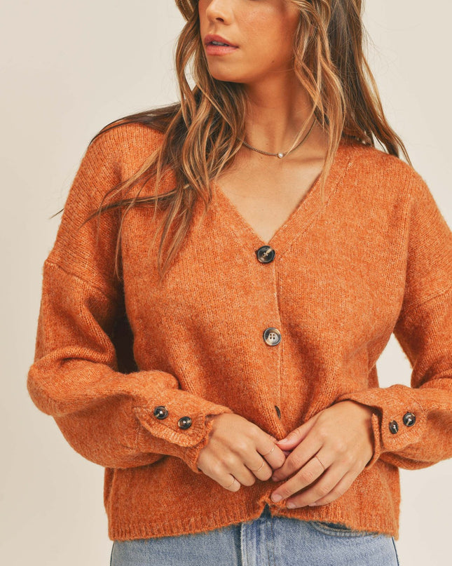 MABLE Long Sleeve Button Down Sweater Cardigan