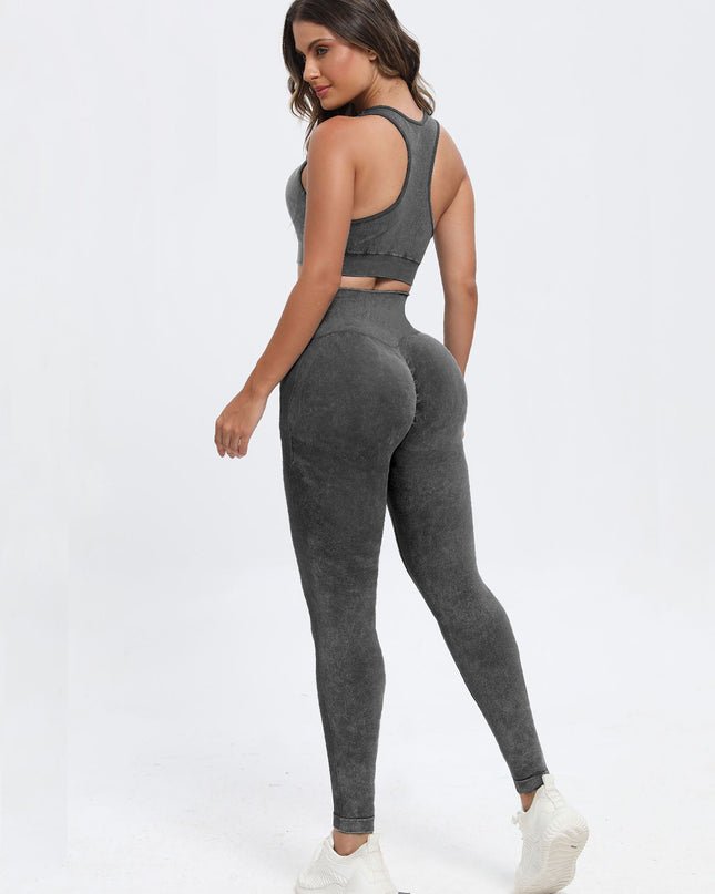 Scoop Neck Wide Strap Top and Pants Active Set