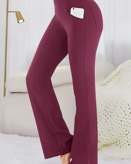 Pocketed High Waist Active Pants