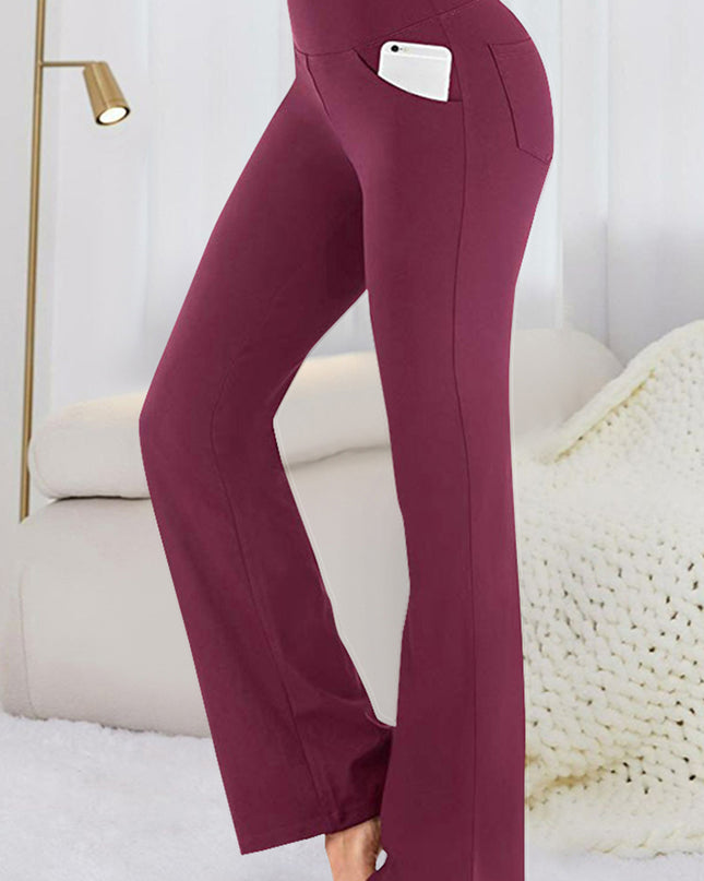 Pocketed High Waist Active Pants