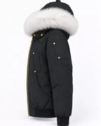 Black-Gold Badge-White Fur / XS