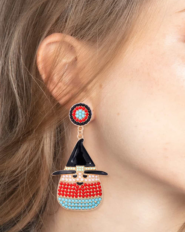 Witch's Hat Shape Synthetic Pearl Dangle Earrings