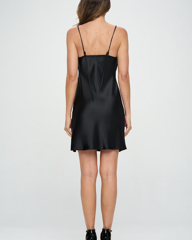 Black Slip Dress with Slit